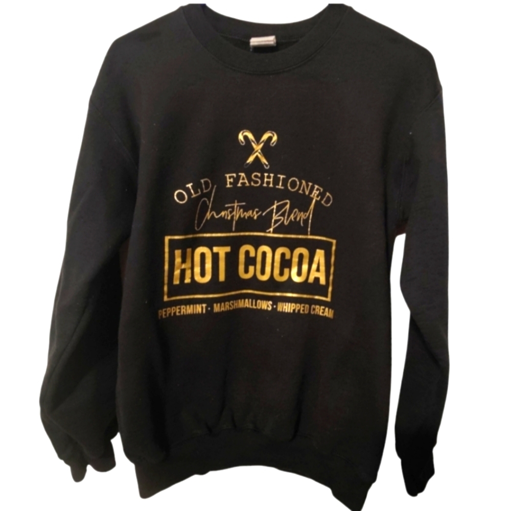 Black Sweatshirt with Golden print